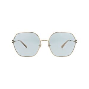 Gucci Square-Frame Metal Sunglasses Gold Womens